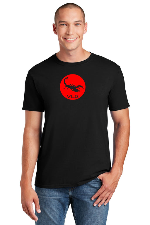 Men's black scorpion t-shirt, black and red, venom shirt, arachnid t-shirt, black and red shirt