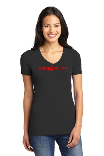 Ladies Short Sleeve V-Neck