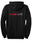 Black zip up hoodie 9-ounce, 50/50 cotton/polyester fleece lined mens/unisex hooded sweatshirt