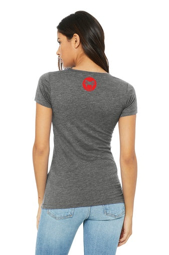 Ladies Gray Scoop Neck