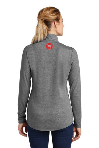 Tri-Blend Wicking Ladies 1/4 Zip Pullover