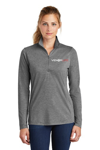 Tri-Blend Wicking Ladies 1/4 Zip Pullover