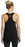 Ladies Women's Dry Wick Tank top Black for exercise, working out, yoga, health and fitness 