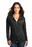 Women's Ladies black grey heather full zip hoodie, hooded sweatshirt, light weight, soft formfitting hoodie